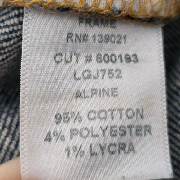 Frame Denim Le Garçon Distressed Jeans Size 24 - Picture 10 of 11